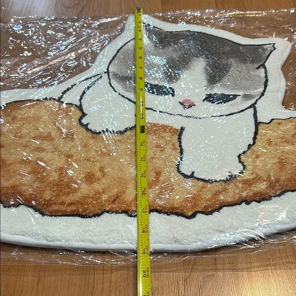 Cute Cat and Shrimp accent mat